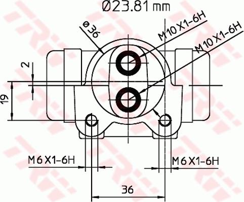 TRW BWK223 - Wheel Brake Cylinder autospares.lv