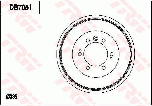 TRW DB7051 - Brake Drum autospares.lv