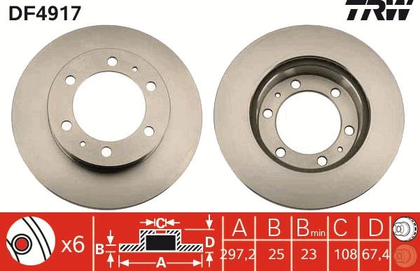 TRW DF4917 - Brake Disc autospares.lv