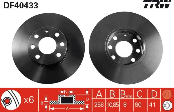 TRW DF4043 - Brake Disc autospares.lv