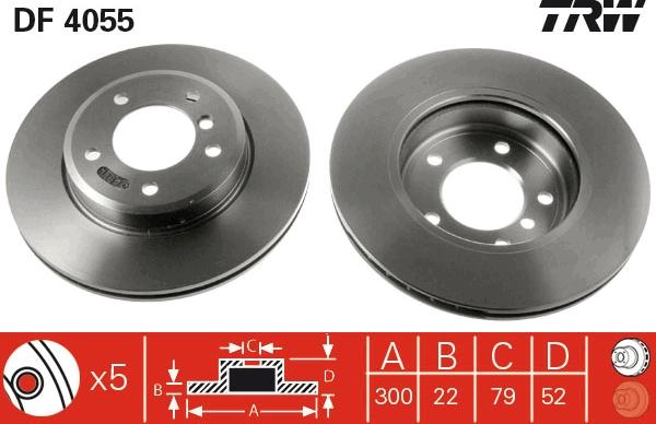 TRW DF4055 - Brake Disc autospares.lv