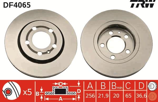 TRW DF4065 - Brake Disc autospares.lv