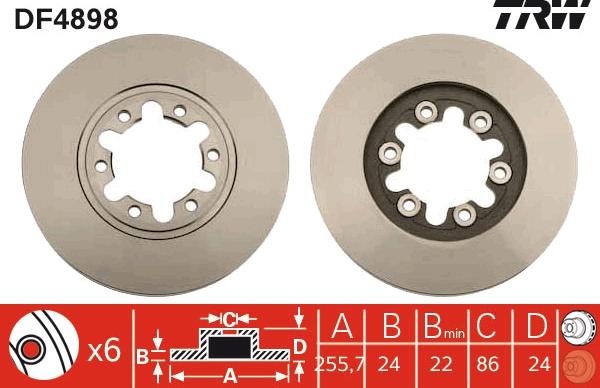 TRW DF4898 - Brake Disc autospares.lv