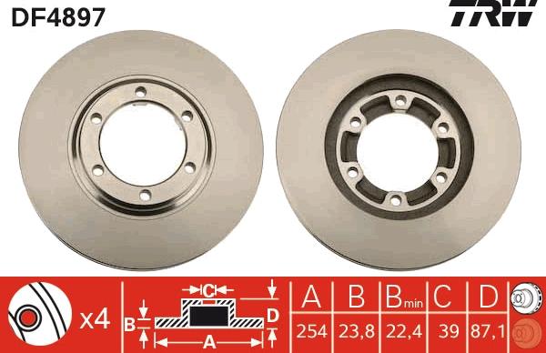 TRW DF4897 - Brake Disc autospares.lv