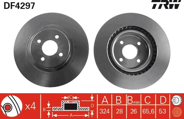 TRW DF4297 - Brake Disc autospares.lv