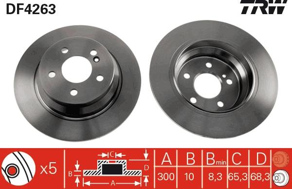 TRW DF4263 - Brake Disc autospares.lv