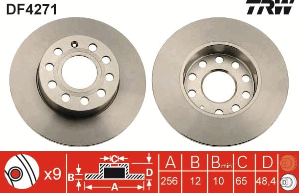 TRW DF4271 - Brake Disc autospares.lv