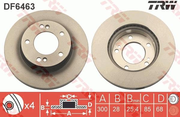 TRW DF6463 - Brake Disc autospares.lv