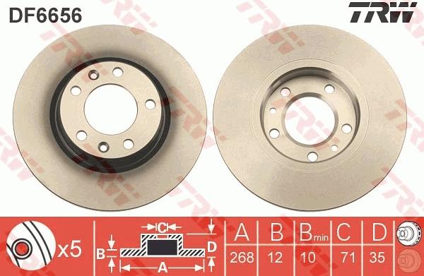 TRW DF6656 - Brake Disc autospares.lv