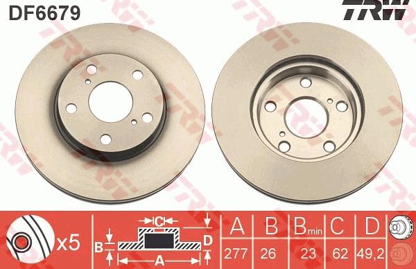 TRW DF6679 - Brake Disc autospares.lv