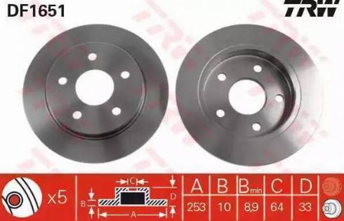 RIDER RD.2625.DF1651 - Brake Disc autospares.lv