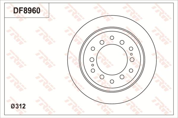 TRW DF8960S - Brake Disc autospares.lv