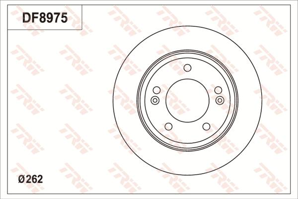 TRW DF8975S - Brake Disc autospares.lv