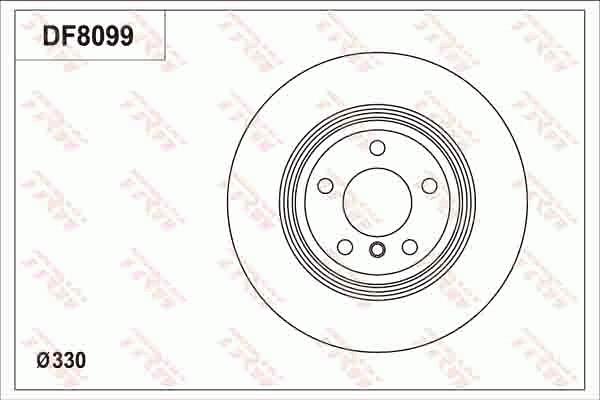 TRW DF8099 - Brake Disc autospares.lv