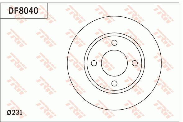 TRW DF8040 - Brake Disc autospares.lv