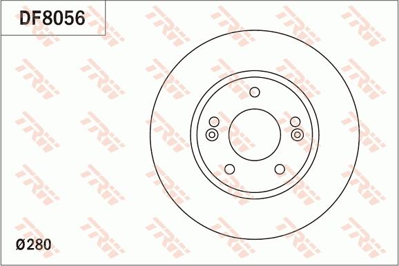 TRW DF8056 - Brake Disc autospares.lv