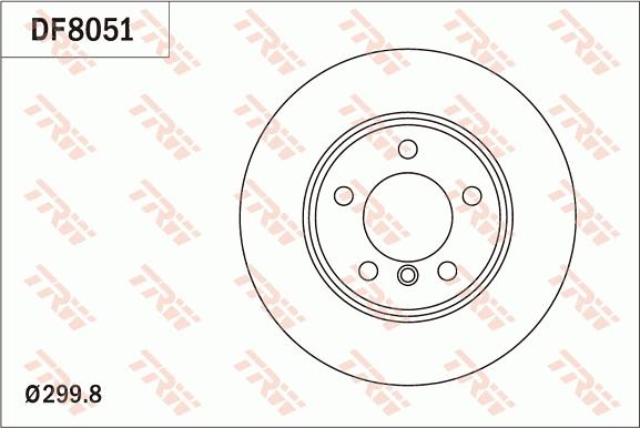 TRW DF8051 - Brake Disc autospares.lv