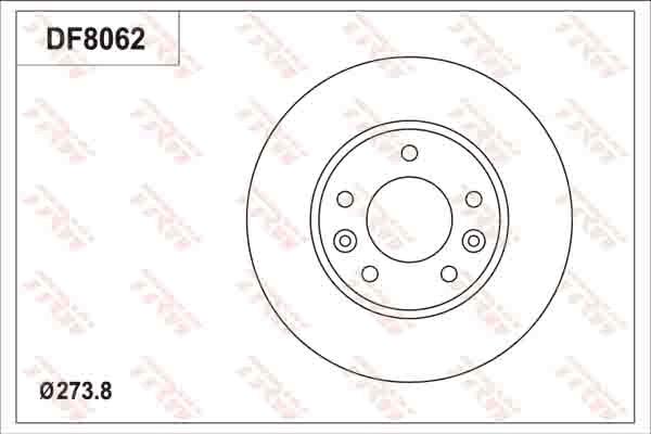 TRW DF8062S - Brake Disc autospares.lv