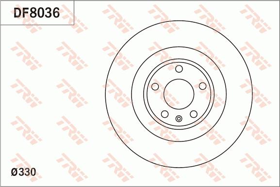 TRW DF8036 - Brake Disc autospares.lv