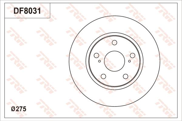 TRW DF8031S - Brake Disc autospares.lv