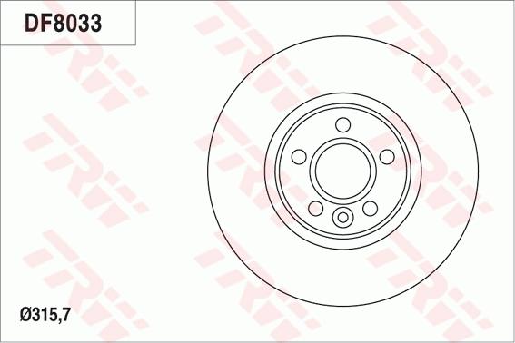 TRW DF8033 - Brake Disc autospares.lv