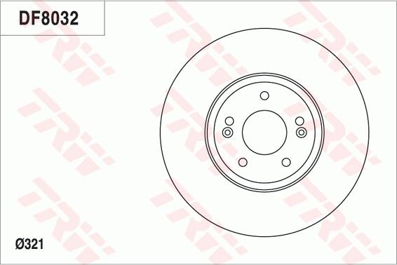 TRW DF8032 - Brake Disc autospares.lv