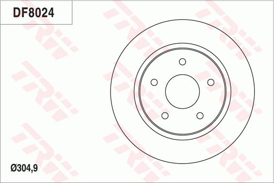 TRW DF8024 - Brake Disc autospares.lv