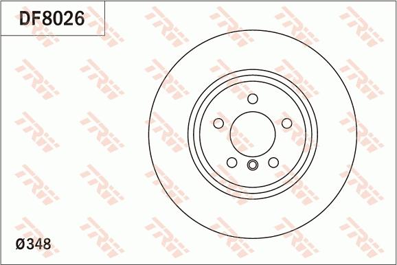 TRW DF8026 - Brake Disc autospares.lv