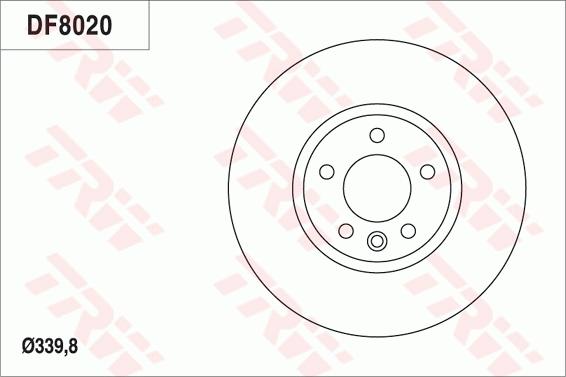 TRW DF8020 - Brake Disc autospares.lv