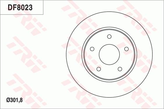 TRW DF8023 - Brake Disc autospares.lv