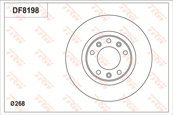 TRW DF8198S - Brake Disc autospares.lv