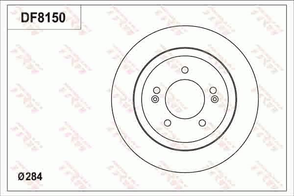 TRW DF8150S - Brake Disc autospares.lv