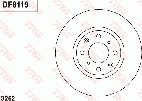 TRW DF8119 - Brake Disc autospares.lv