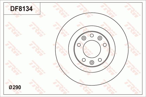 TRW DF8134 - Brake Disc autospares.lv