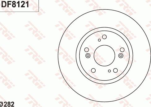 TRW DF8121 - Brake Disc autospares.lv