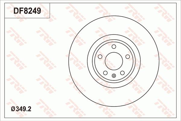 TRW DF8249S - Brake Disc autospares.lv