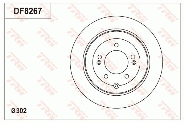 TRW DF8267 - Brake Disc autospares.lv