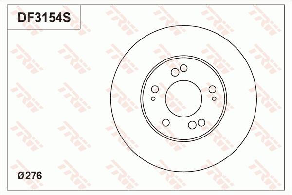 TRW DF3154S - Brake Disc autospares.lv