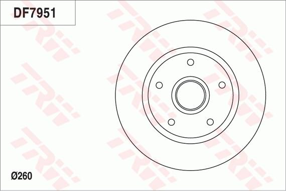 TRW DF7951 - Brake Disc autospares.lv