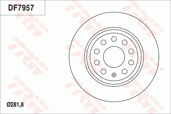 TRW DF7957 - Brake Disc autospares.lv