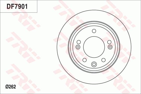 TRW DF7901 - Brake Disc autospares.lv