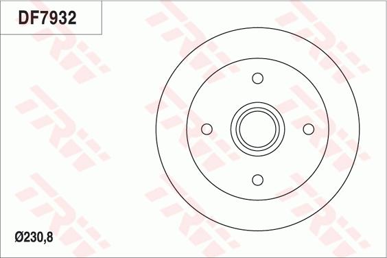 TRW DF7932 - Brake Disc autospares.lv