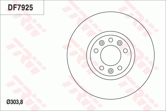 TRW DF7925 - Brake Disc autospares.lv