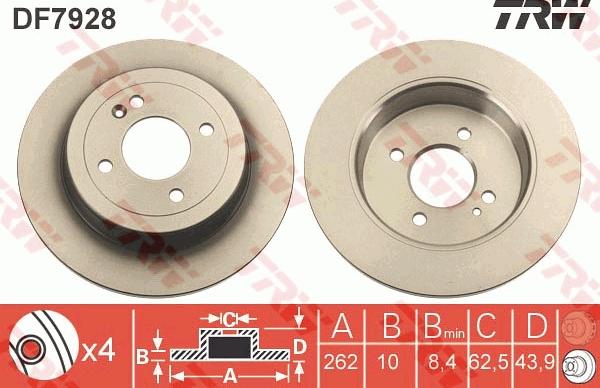 TRW DF7928 - Brake Disc autospares.lv