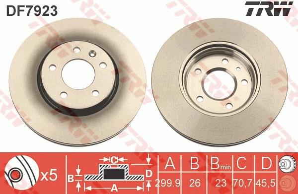 TRW DF7923 - Brake Disc autospares.lv