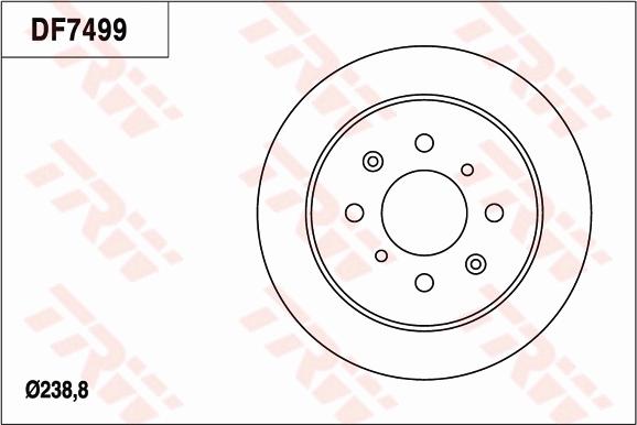 TRW DF7499 - Brake Disc autospares.lv