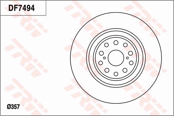 TRW DF7494S - Brake Disc autospares.lv