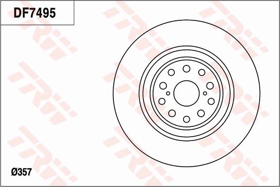 TRW DF7495S - Brake Disc autospares.lv