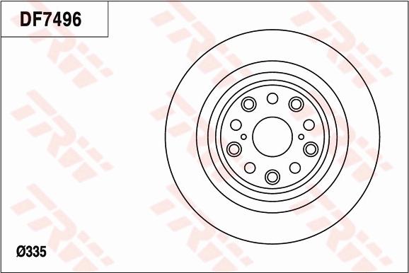 TRW DF7496S - Brake Disc autospares.lv