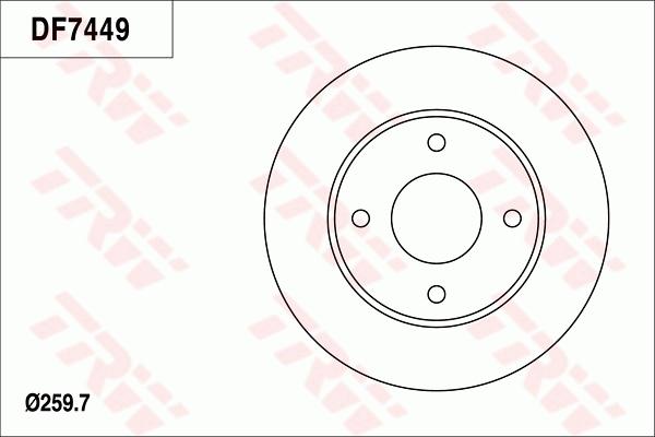 TRW DF7449 - Brake Disc autospares.lv